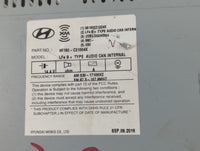2016-2017 Hyundai Sonata Radio AM FM Cd Player Receiver Replacement P/N:96160-C20004X Fits Fits 2016 2017 OEM Used Auto Part