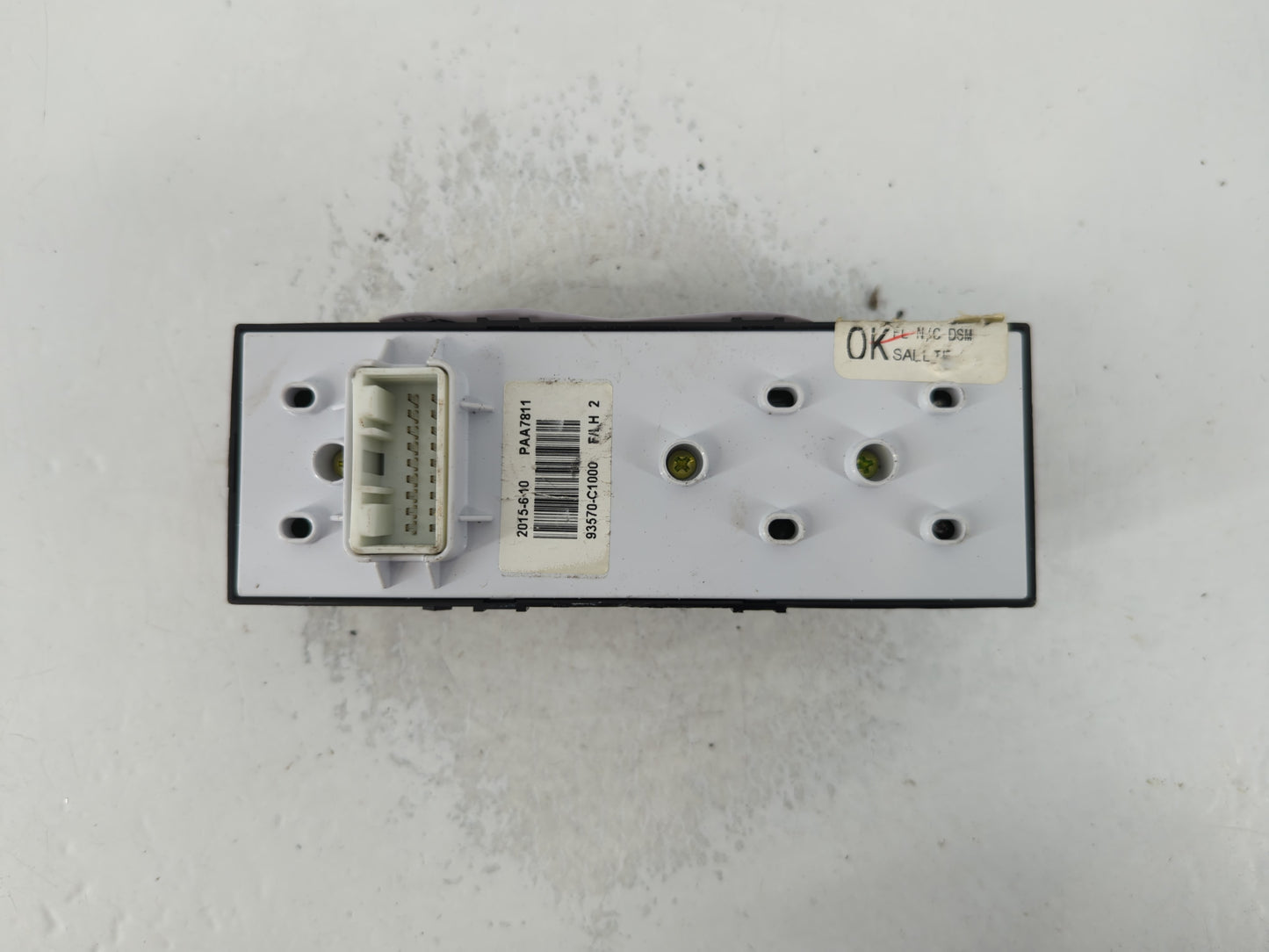 2015-2019 Hyundai Sonata Master Power Window Switch Replacement Driver Side Left P/N:93570-C1000 Fits OEM Used Auto Parts - 