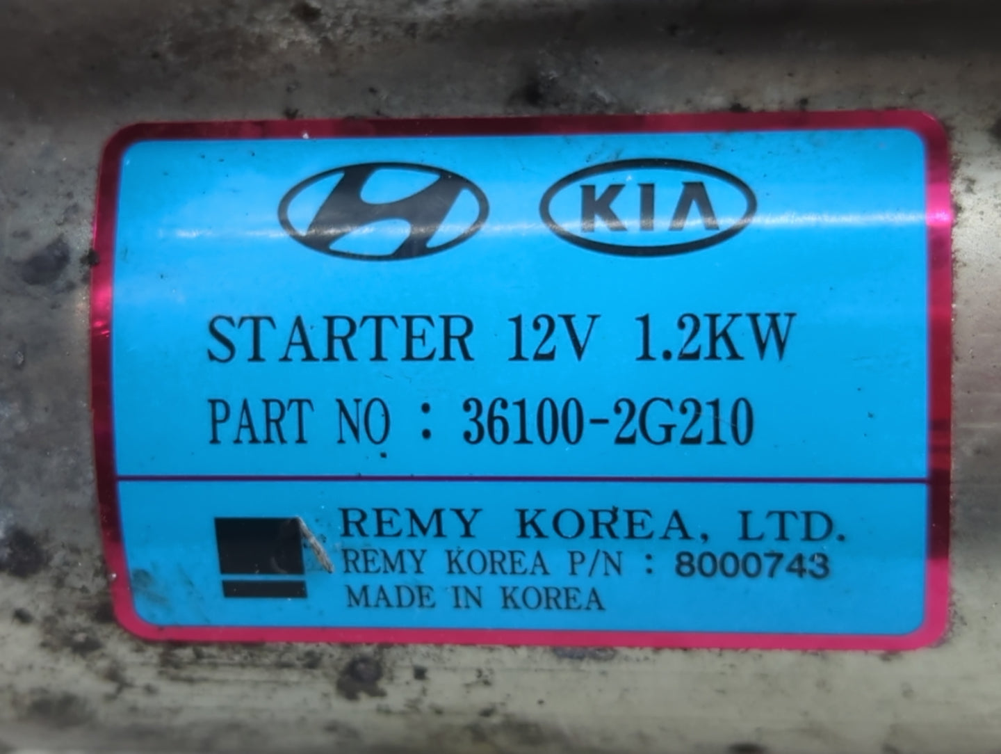 2015-2019 Hyundai Sonata Car Starter Motor Solenoid OEM P/N:36100-2G210 Fits Fits 2015 2016 2017 2018 2019 2020 OEM Used Aut