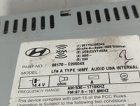 2016-2017 Hyundai Sonata Radio AM FM Cd Player Receiver Replacement P/N:96170-C20504X Fits Fits 2016 2017 OEM Used Auto Part
