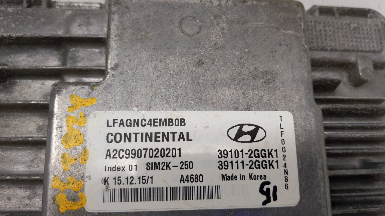 2016 Hyundai Sonata PCM Engine Control Computer ECU ECM PCU OEM P/N:39111-2GGK1 39101-2GGK3, 39111-2GGK3 Fits Fits 2015 2017