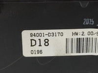 2016-2017 Hyundai Tucson Instrument Cluster Speedometer Gauges P/N:94001-D3170 Fits Fits 2016 2017 OEM Used Auto Parts - Oem