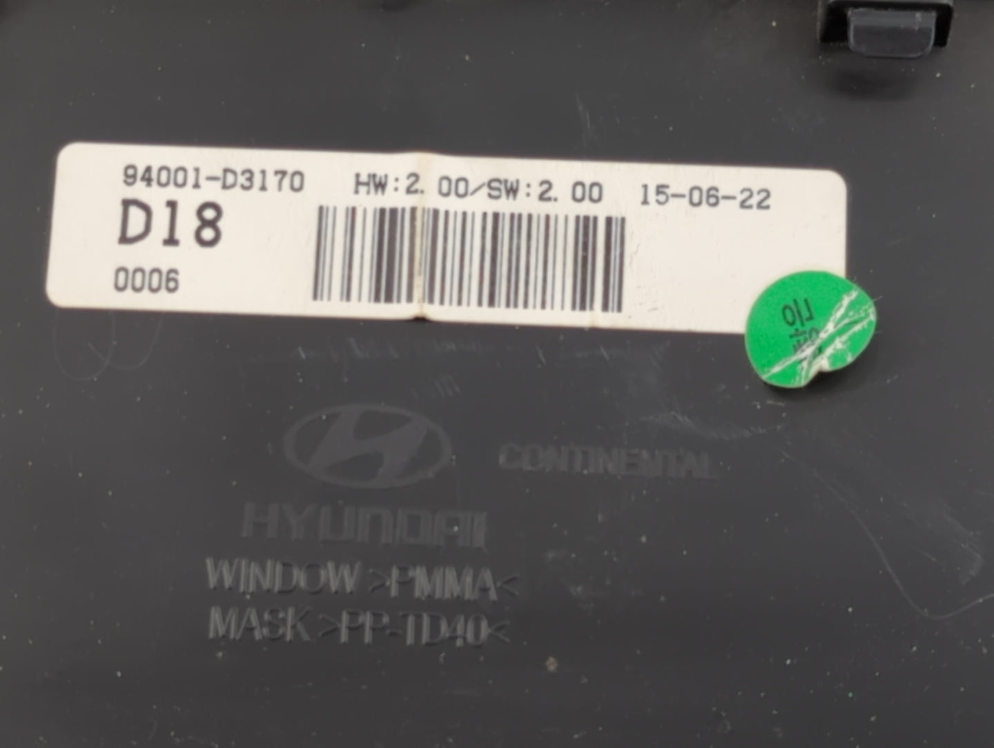 2016-2017 Hyundai Tucson Instrument Cluster Speedometer Gauges P/N:94001-D3170 Fits Fits 2016 2017 OEM Used Auto Parts - Oem