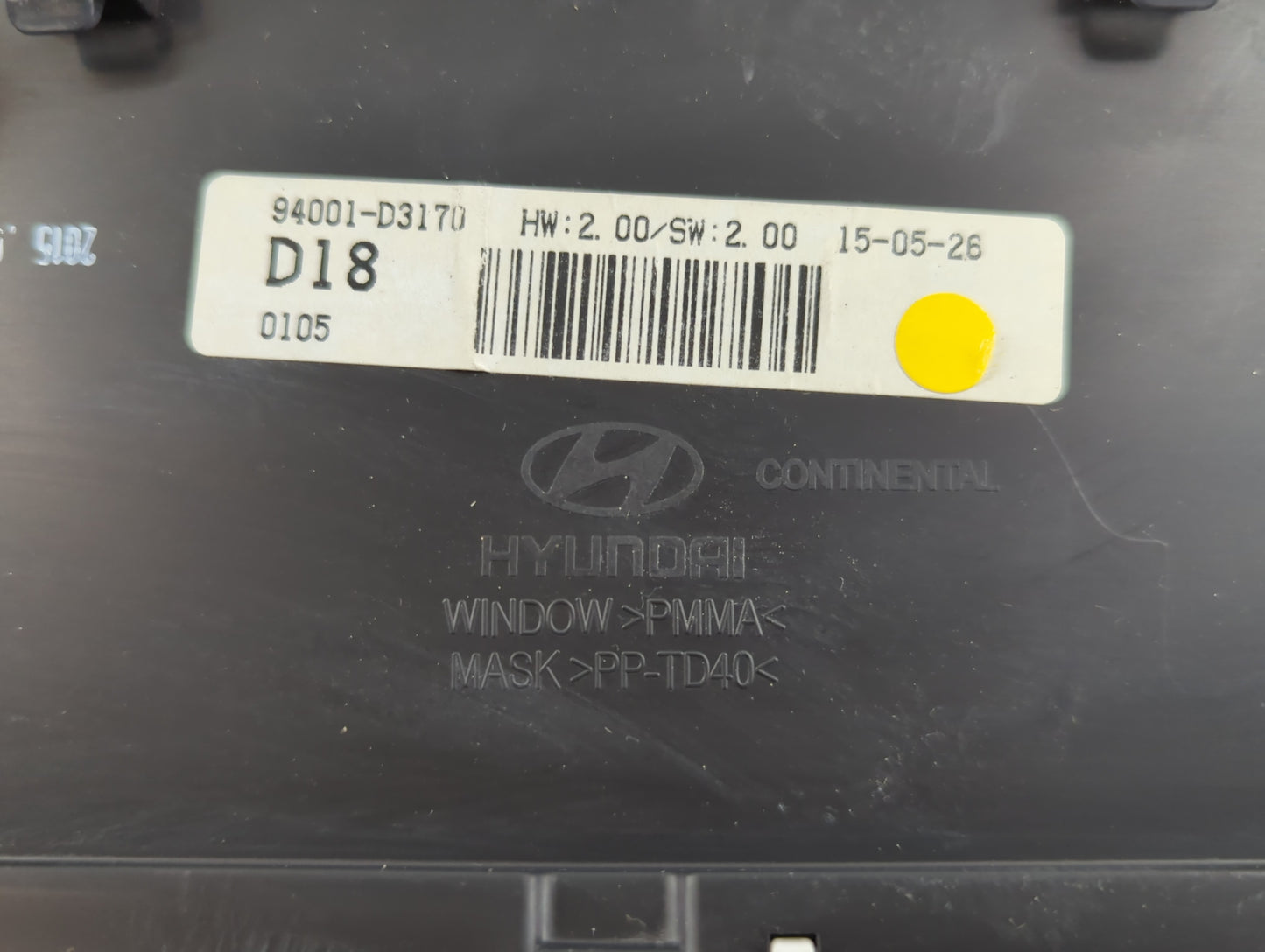 2016-2017 Hyundai Tucson Instrument Cluster Speedometer Gauges P/N:94001-D3170 Fits Fits 2016 2017 OEM Used Auto Parts - Oem