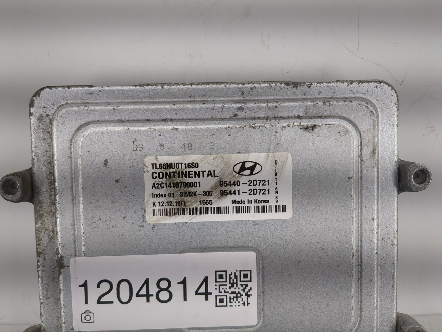 2016 Hyundai Tucson PCM Engine Control Computer ECU ECM PCU OEM P/N:954412D721 95440-2D721 Fits OEM Used Auto Parts - Oemuse