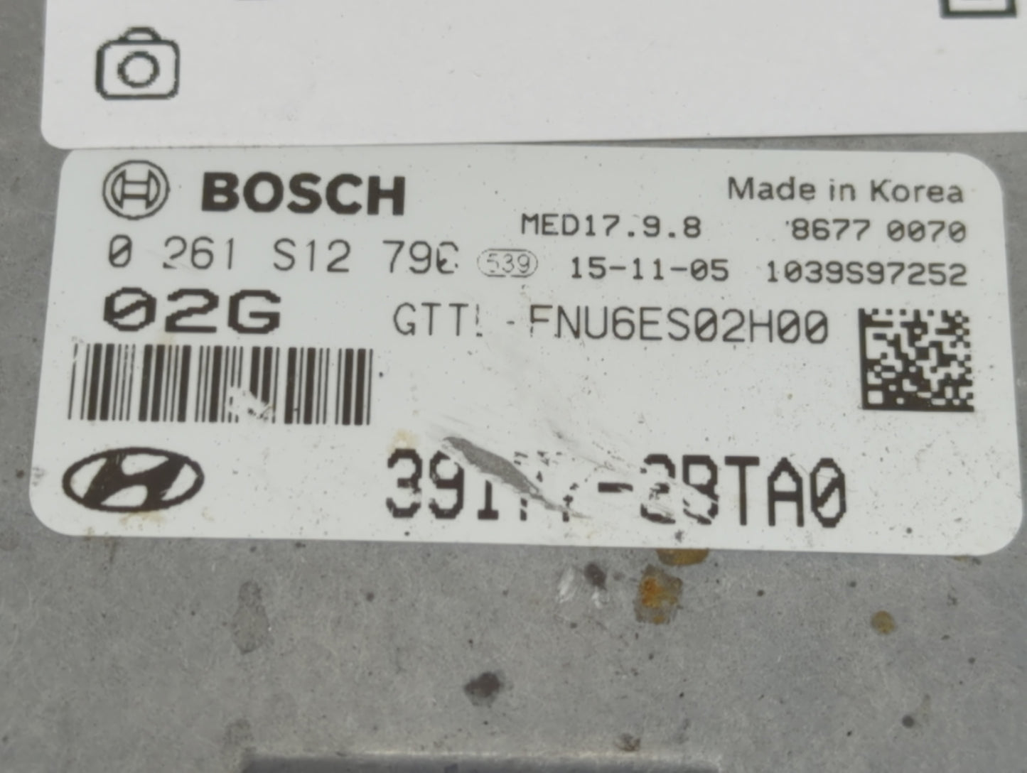 2016-2018 Hyundai Tucson PCM Engine Control Computer ECU ECM PCU OEM P/N:0 261 S12 790 39177-3BTA0 Fits Fits 2016 2017 2018 