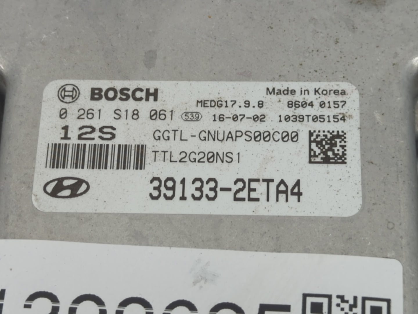2016-2018 Hyundai Tucson PCM Engine Control Computer ECU ECM PCU OEM P/N:0 261 S18 061 39133-2ETA4 Fits Fits 2016 2017 2018 