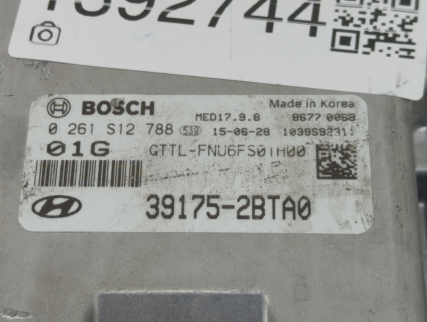 2016-2018 Hyundai Tucson PCM Engine Control Computer ECU ECM PCU OEM P/N:39175-2BTA0 Fits Fits 2016 2017 2018 OEM Used Auto 