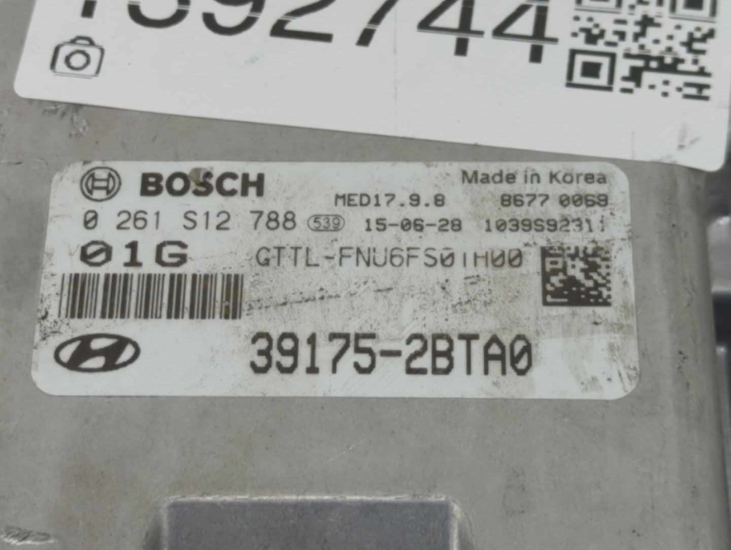 2016-2018 Hyundai Tucson PCM Engine Control Computer ECU ECM PCU OEM P/N:39175-2BTA0 Fits Fits 2016 2017 2018 OEM Used Auto 
