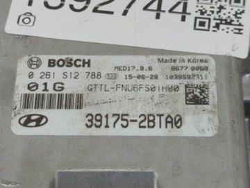 2016-2018 Hyundai Tucson PCM Engine Control Computer ECU ECM PCU OEM P/N:39175-2BTA0 Fits Fits 2016 2017 2018 OEM Used Auto Parts