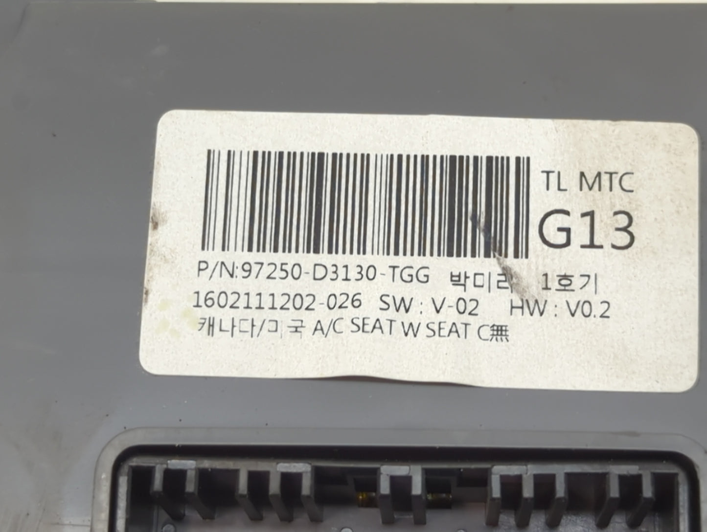 2016-2018 Hyundai Tucson Climate Control Module Temperature AC/Heater Replacement P/N:97250-D3130-TGG Fits Fits 2016 2017 20