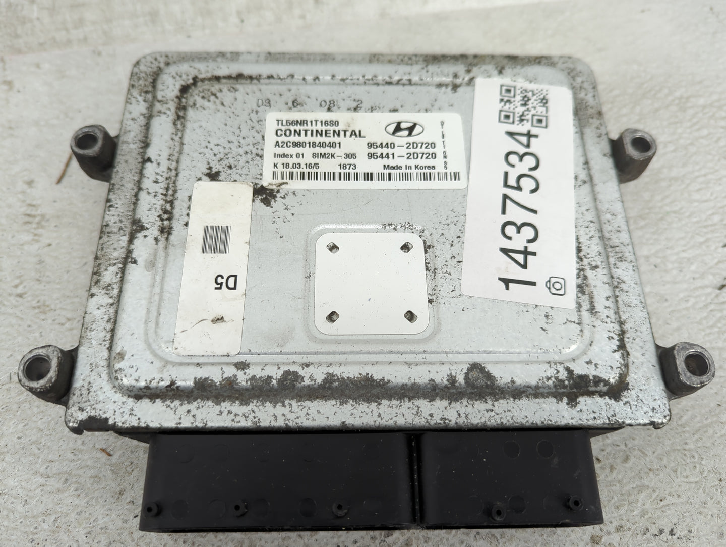 2016-2018 Hyundai Tucson PCM Engine Control Computer ECU ECM PCU OEM P/N:95440-2D720 DTL0T16NS5 Fits Fits 2016 2017 2018 OEM