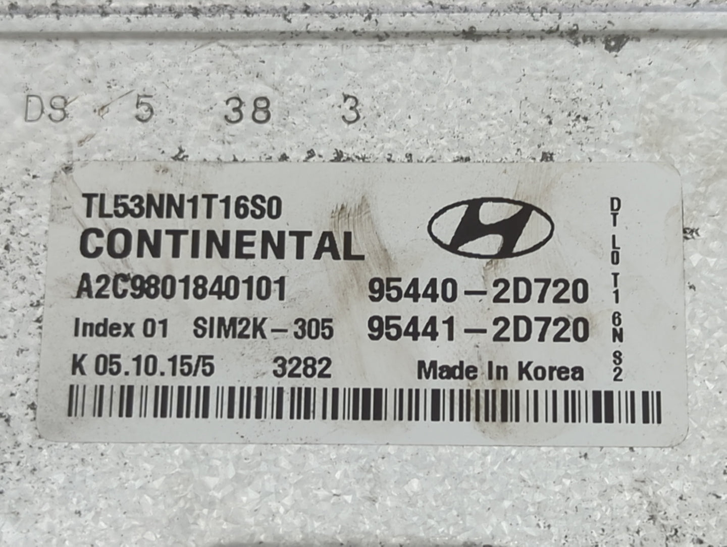 2016-2018 Hyundai Tucson PCM Engine Control Computer ECU ECM PCU OEM P/N:95440-2D720 95441-2D720 Fits Fits 2016 2017 2018 OE