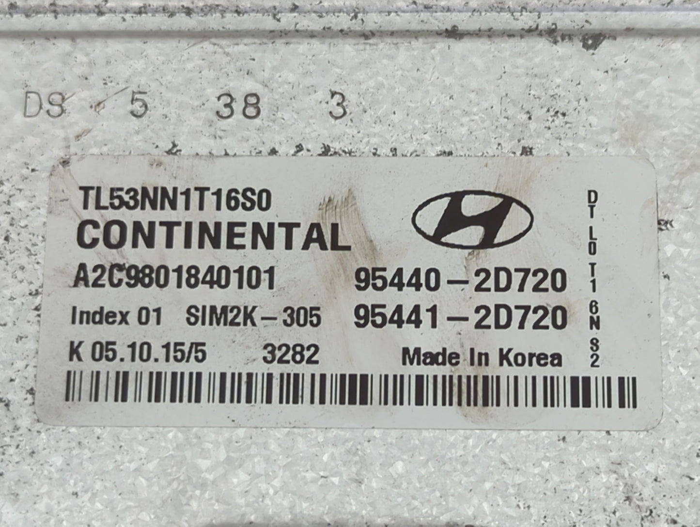 2016-2018 Hyundai Tucson PCM Engine Control Computer ECU ECM PCU OEM P/N:95440-2D720 95441-2D720 Fits Fits 2016 2017 2018 OE