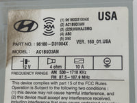 2016-2017 Hyundai Tucson Radio AM FM Cd Player Receiver Replacement P/N:96180-D31004X Fits Fits 2016 2017 OEM Used Auto Part