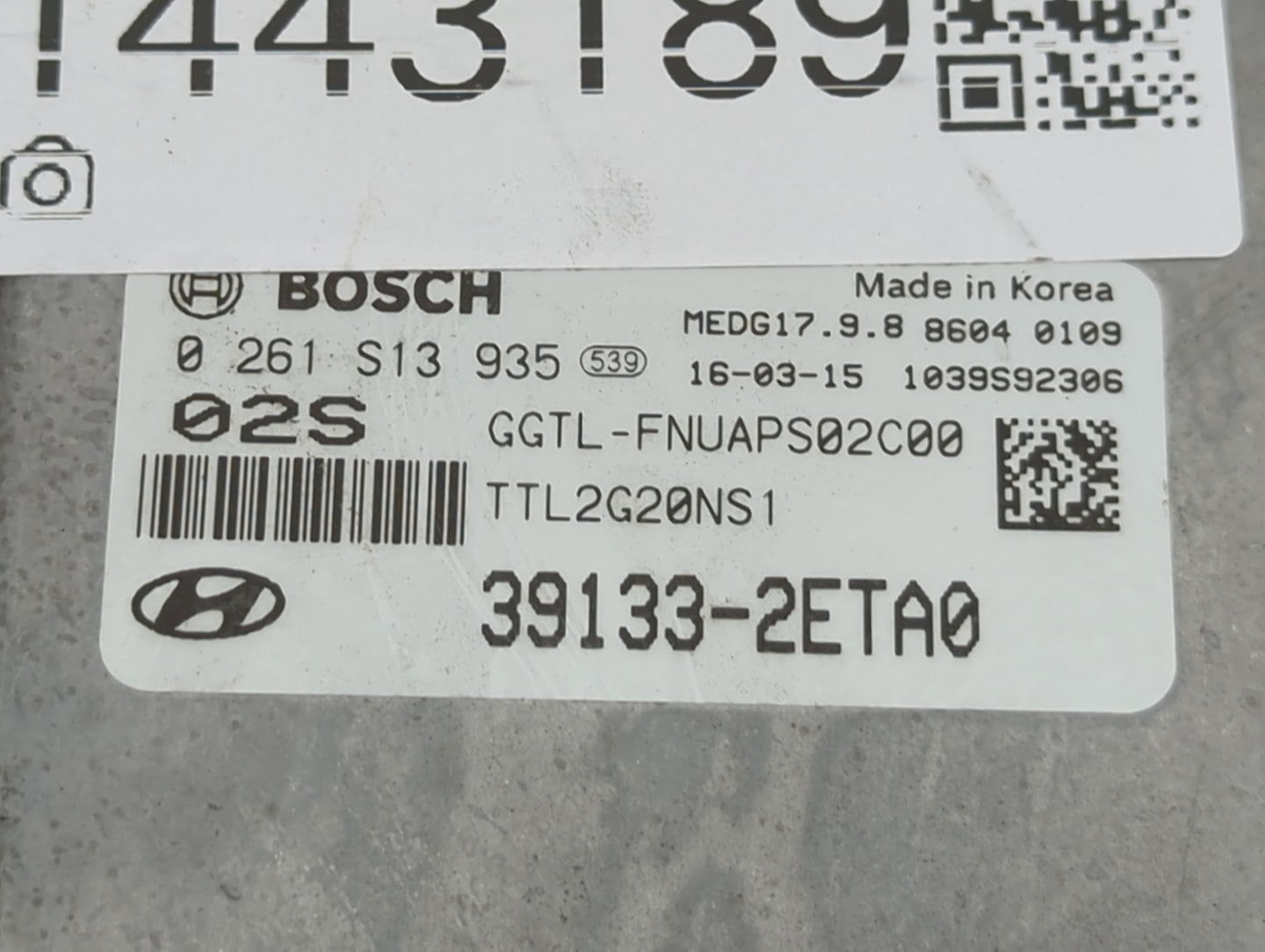 2016-2018 Hyundai Tucson PCM Engine Control Computer ECU ECM PCU OEM P/N:39133-2ETA0 0261S13935 Fits Fits 2016 2017 2018 OEM
