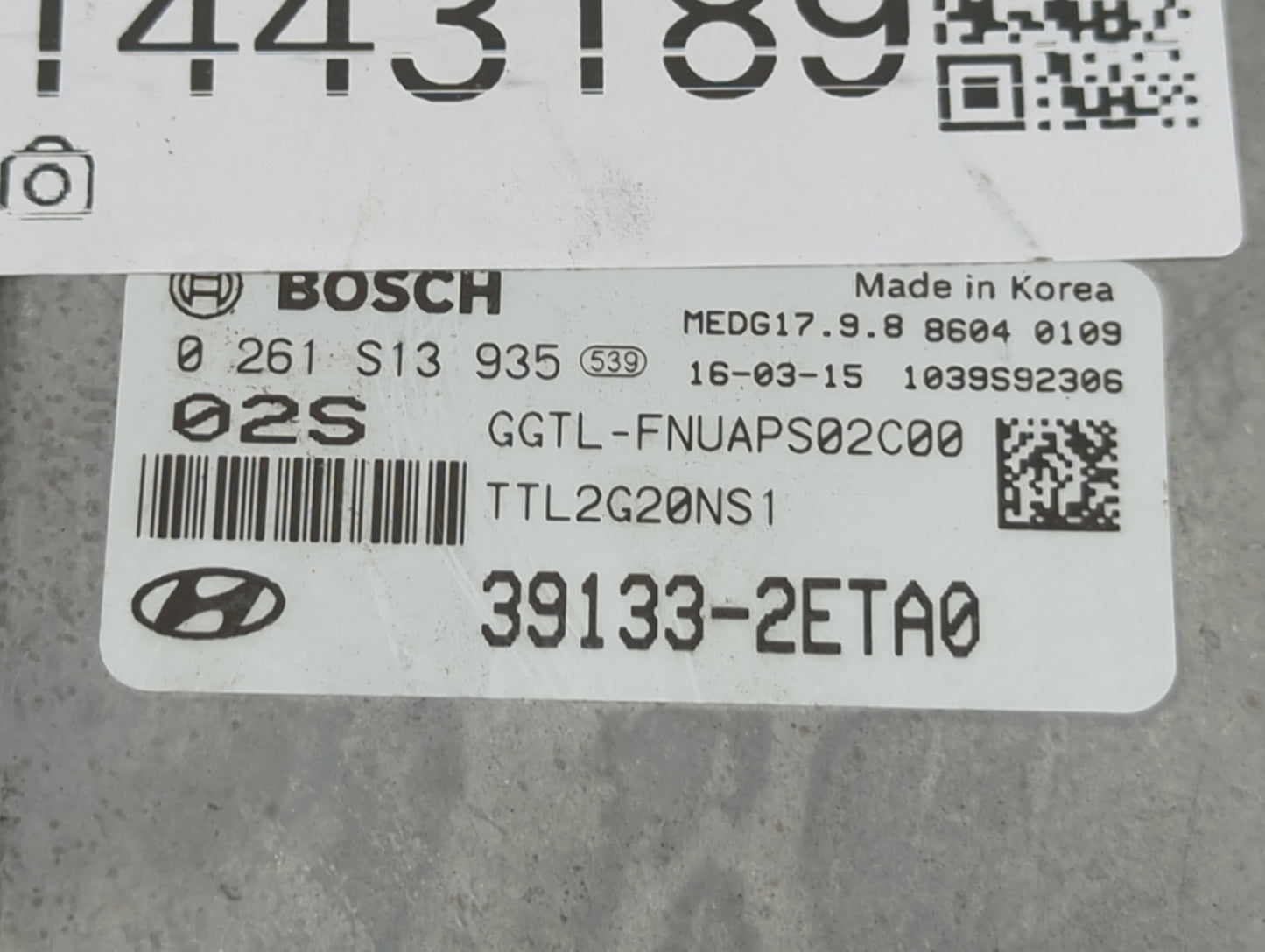 2016-2018 Hyundai Tucson PCM Engine Control Computer ECU ECM PCU OEM P/N:39133-2ETA0 0261S13935 Fits Fits 2016 2017 2018 OEM