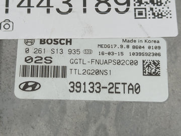 2016-2018 Hyundai Tucson PCM Engine Control Computer ECU ECM PCU OEM P/N:39133-2ETA0 0261S13935 Fits Fits 2016 2017 2018 OEM Used Auto Parts