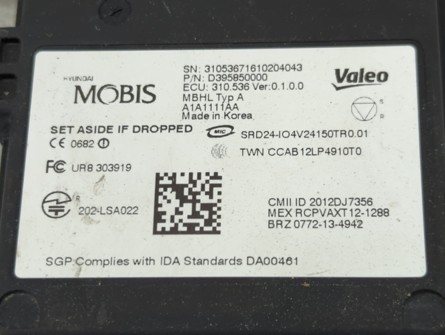 2016-2018 Hyundai Tucson Chassis Control Module Ccm Bcm Body Control 1460426 - Oemusedautoparts1.com
