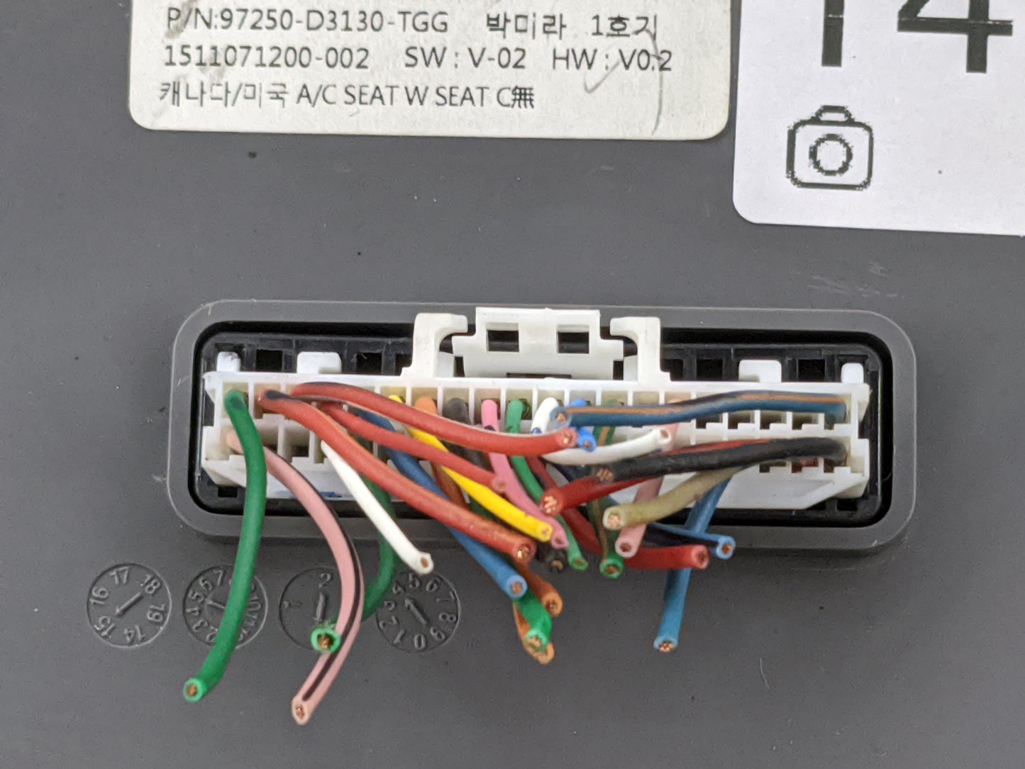 2016-2018 Hyundai Tucson Climate Control Module Temperature AC/Heater Replacement P/N:97250-D3130-TGG 1511071200-002 Fits OE