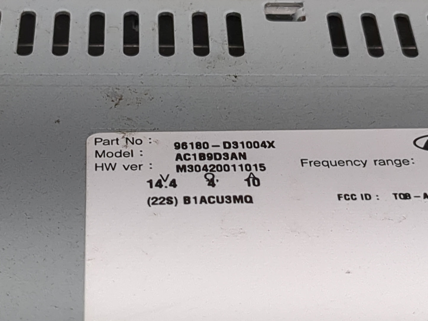 2016-2017 Hyundai Tucson Radio AM FM Cd Player Receiver Replacement P/N:96180-D31004X AC1B9D3AN, M30420011015 Fits Fits 2016