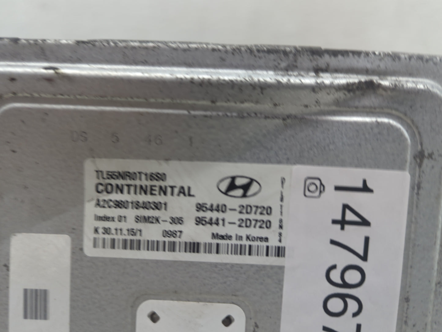 2016-2018 Hyundai Tucson PCM Engine Control Computer ECU ECM PCU OEM P/N:95440-2D720 95441-2D720 Fits Fits 2016 2017 2018 OE