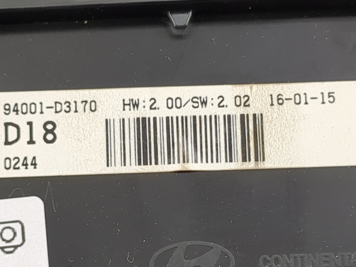 2016-2017 Hyundai Tucson Instrument Cluster Speedometer Gauges P/N:94001-D3170 Miles: Fits Fits 2016 2017 OEM Used Auto Part