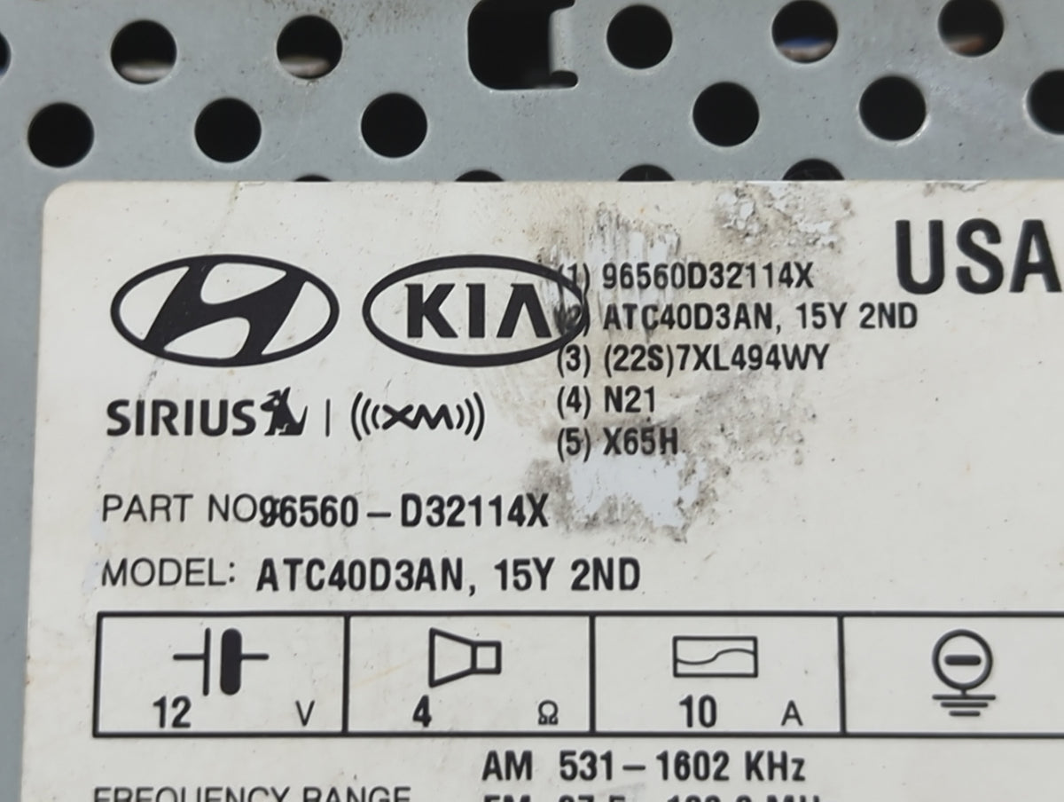 2016-2018 Hyundai Tucson Radio AM FM Cd Player Receiver Replacement P/N:96560D32114X ATC40D3AN Fits Fits 2016 2017 2018 OEM 