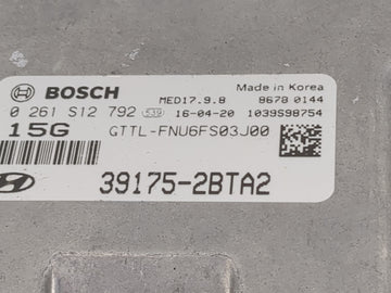2016-2018 Hyundai Tucson PCM Engine Control Computer ECU ECM PCU OEM P/N:39175-2BTA2 0261S12792 Fits 2016 2017 2018 OEM Used Auto Parts