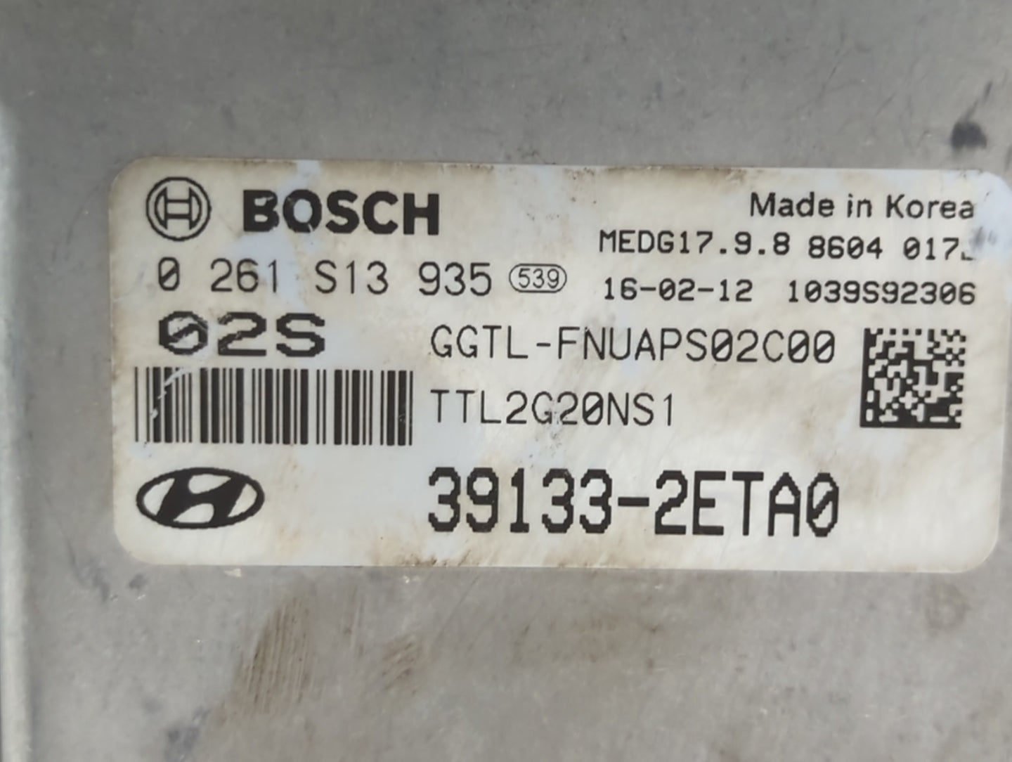 2016-2018 Hyundai Tucson PCM Engine Control Computer ECU ECM PCU OEM P/N:39133-2ETA6 39133-2ETA8 Fits Fits 2016 2017 2018 OE