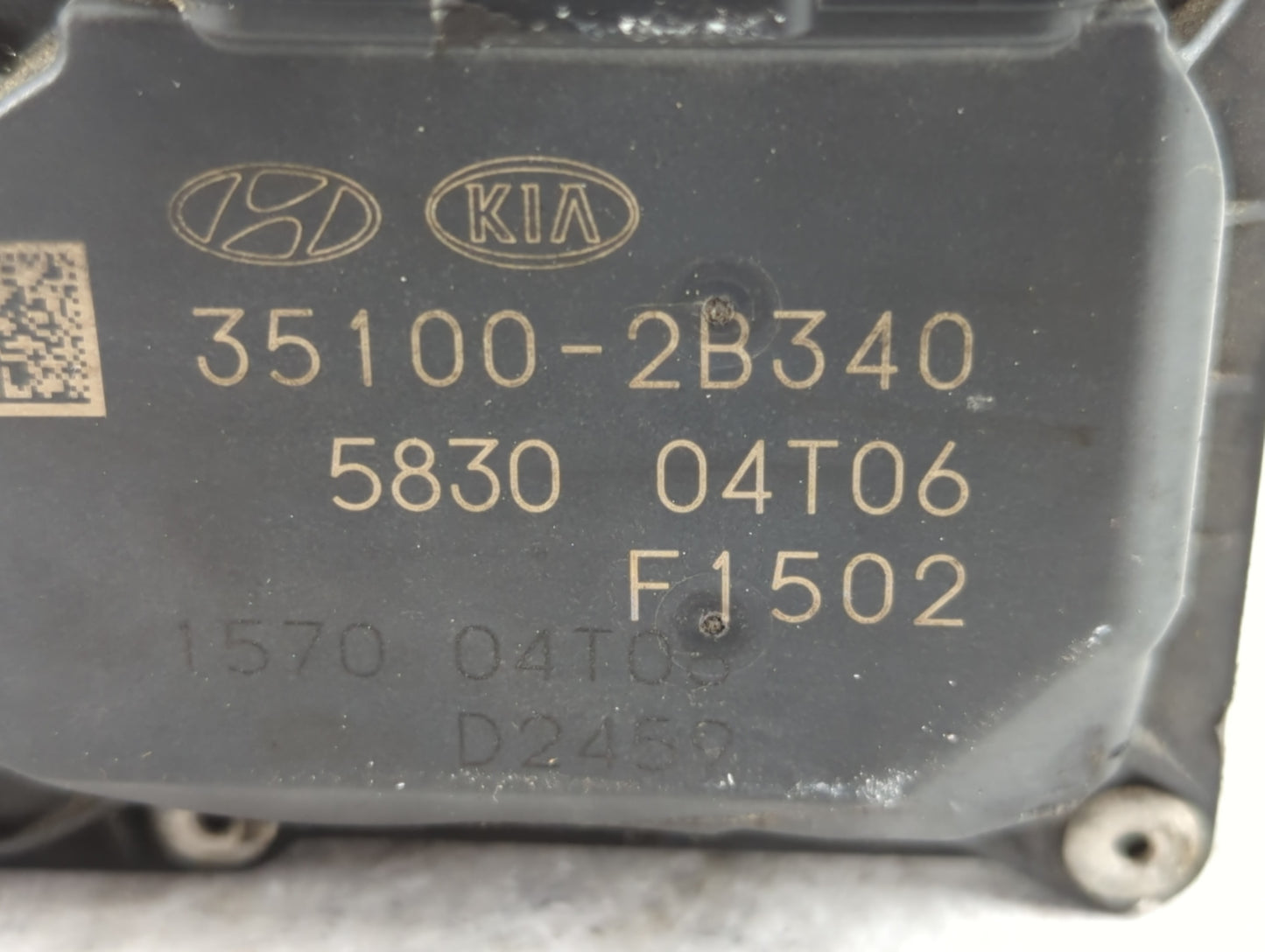2016-2018 Hyundai Tucson Throttle Body P/N:35100-2B340 Fits Fits 2015 2016 2017 2018 2019 2020 2021 2022 OEM Used Auto Parts