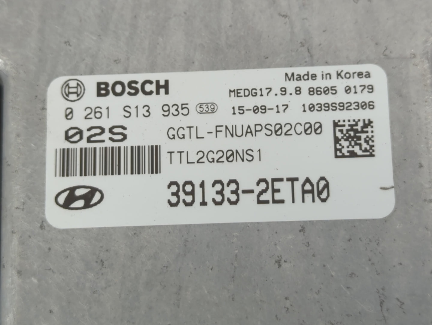 2016-2018 Hyundai Tucson PCM Engine Control Computer ECU ECM PCU OEM P/N:0 261 S13 935 39133-2ETA0 Fits Fits 2016 2017 2018 