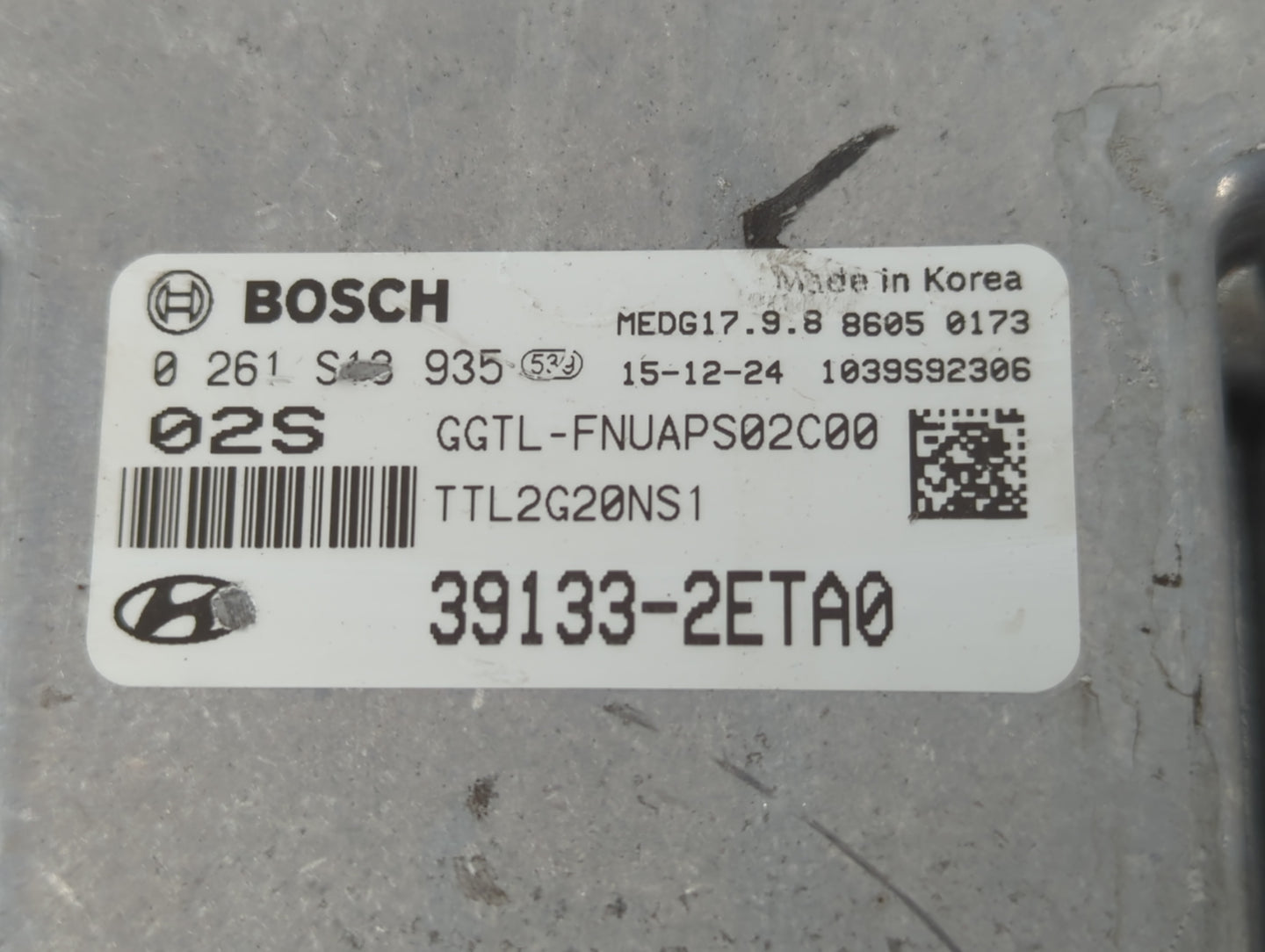 2016-2018 Hyundai Tucson PCM Engine Control Computer ECU ECM PCU OEM P/N:0 261 S13 935 39133-2ETA0 Fits Fits 2016 2017 2018 