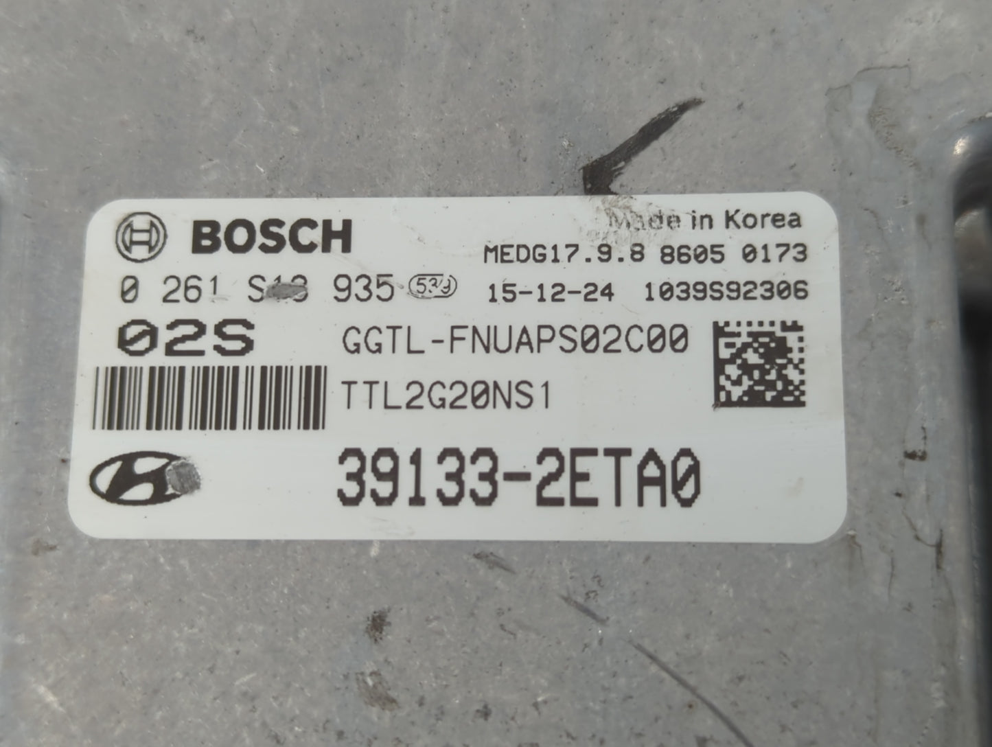 2016-2018 Hyundai Tucson PCM Engine Control Computer ECU ECM PCU OEM P/N:0 261 S13 935 39133-2ETA0 Fits Fits 2016 2017 2018 