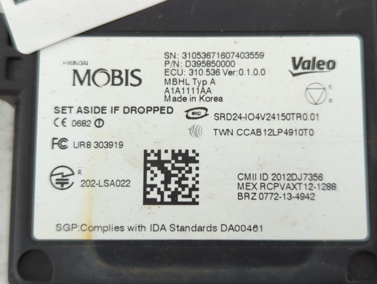 2016-2018 Hyundai Tucson Chassis Control Module Ccm Bcm Body Control 722349 - Oemusedautoparts1.com