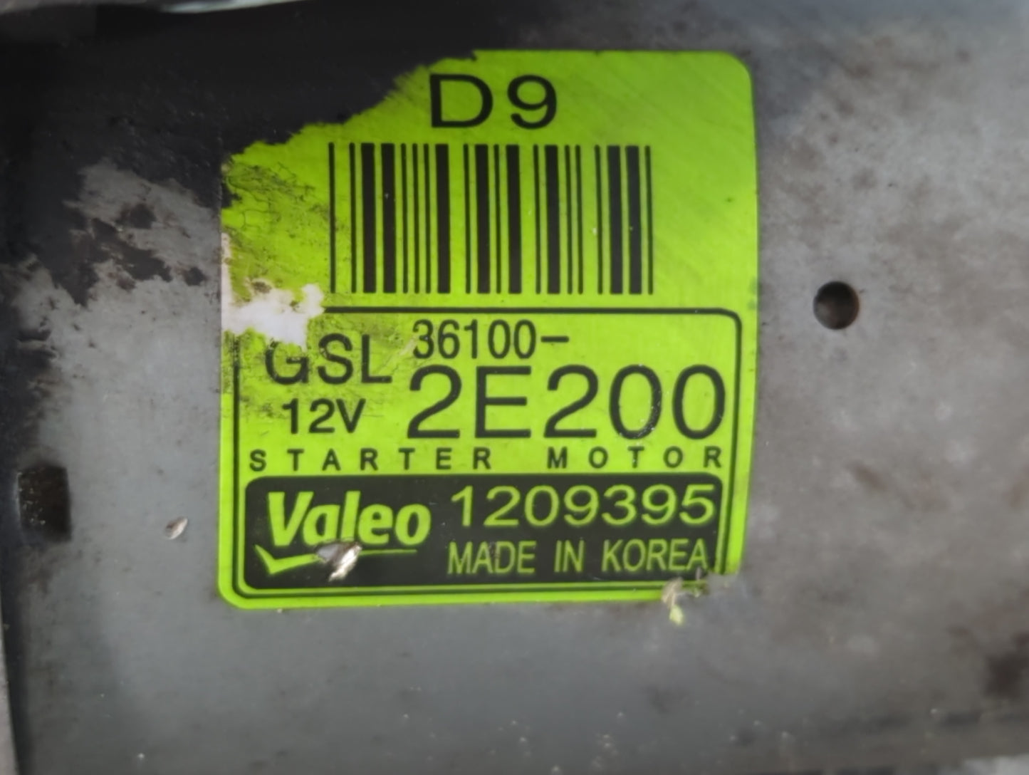 2016-2021 Hyundai Tucson Car Starter Motor Solenoid OEM P/N:1209395 36100-2E200 Fits OEM Used Auto Parts - Oemusedautoparts1