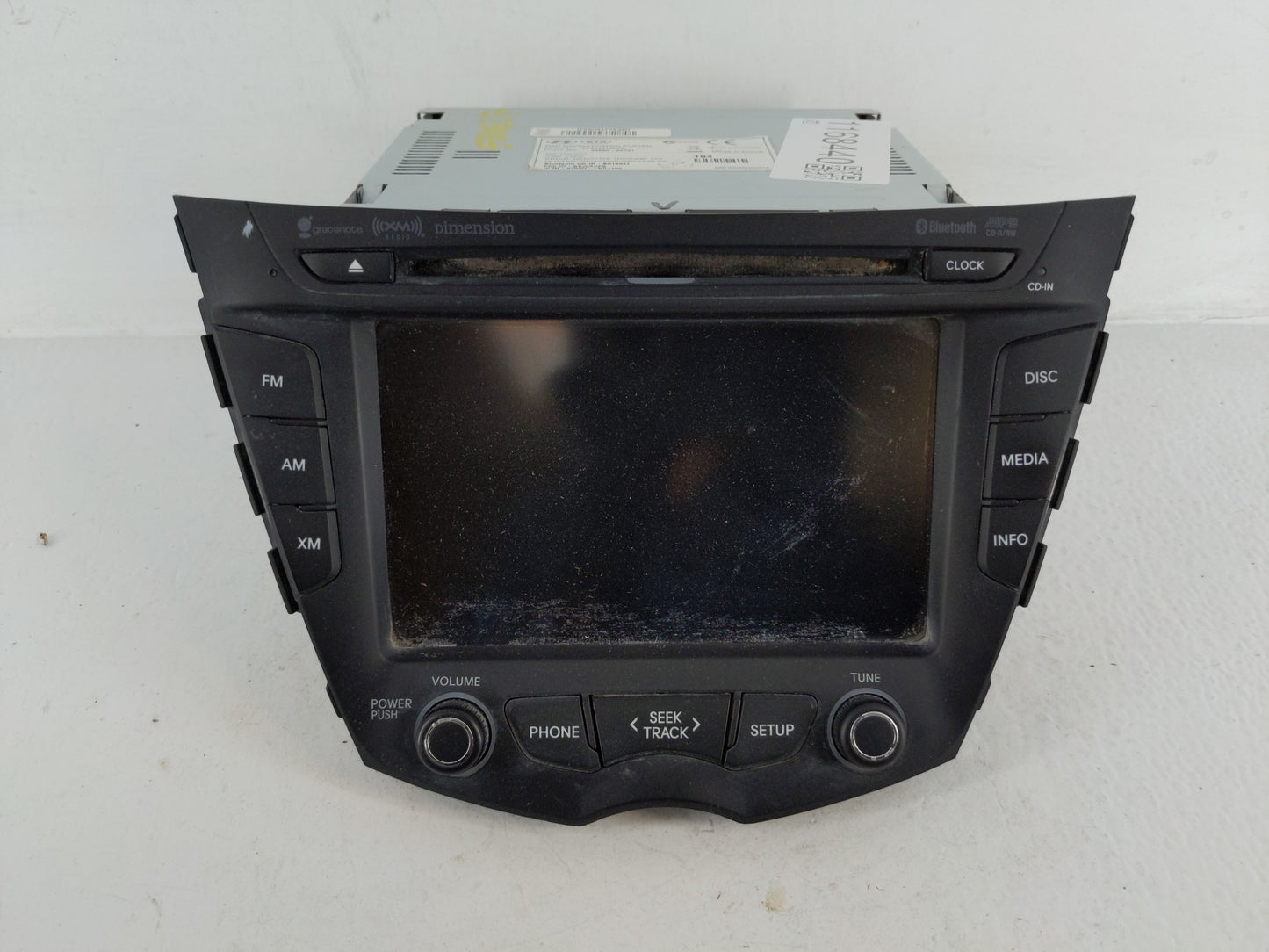 2014-2017 Hyundai Veloster Radio AM FM Cd Player Receiver Replacement P/N:96560-2V731 Fits Fits 2014 2015 2016 2017 OEM Used
