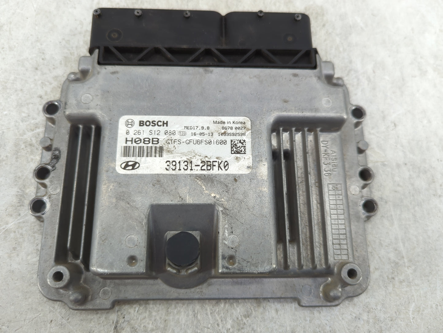 2016 Hyundai Veloster PCM Engine Control Computer ECU ECM PCU OEM P/N:39131-2BFK0 0261S12080, 39130-2BFK0 Fits OEM Used Auto