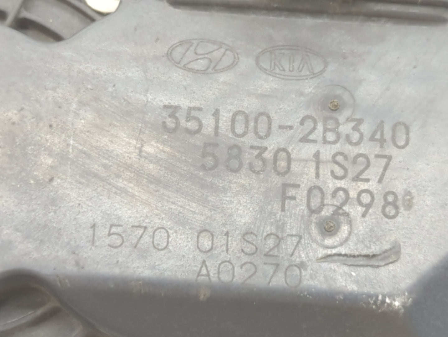 2015-2020 Hyundai Veloster Throttle Body P/N:35100-2B340 Fits Fits 2015 2016 2017 2018 2019 2020 2021 2022 OEM Used Auto Par