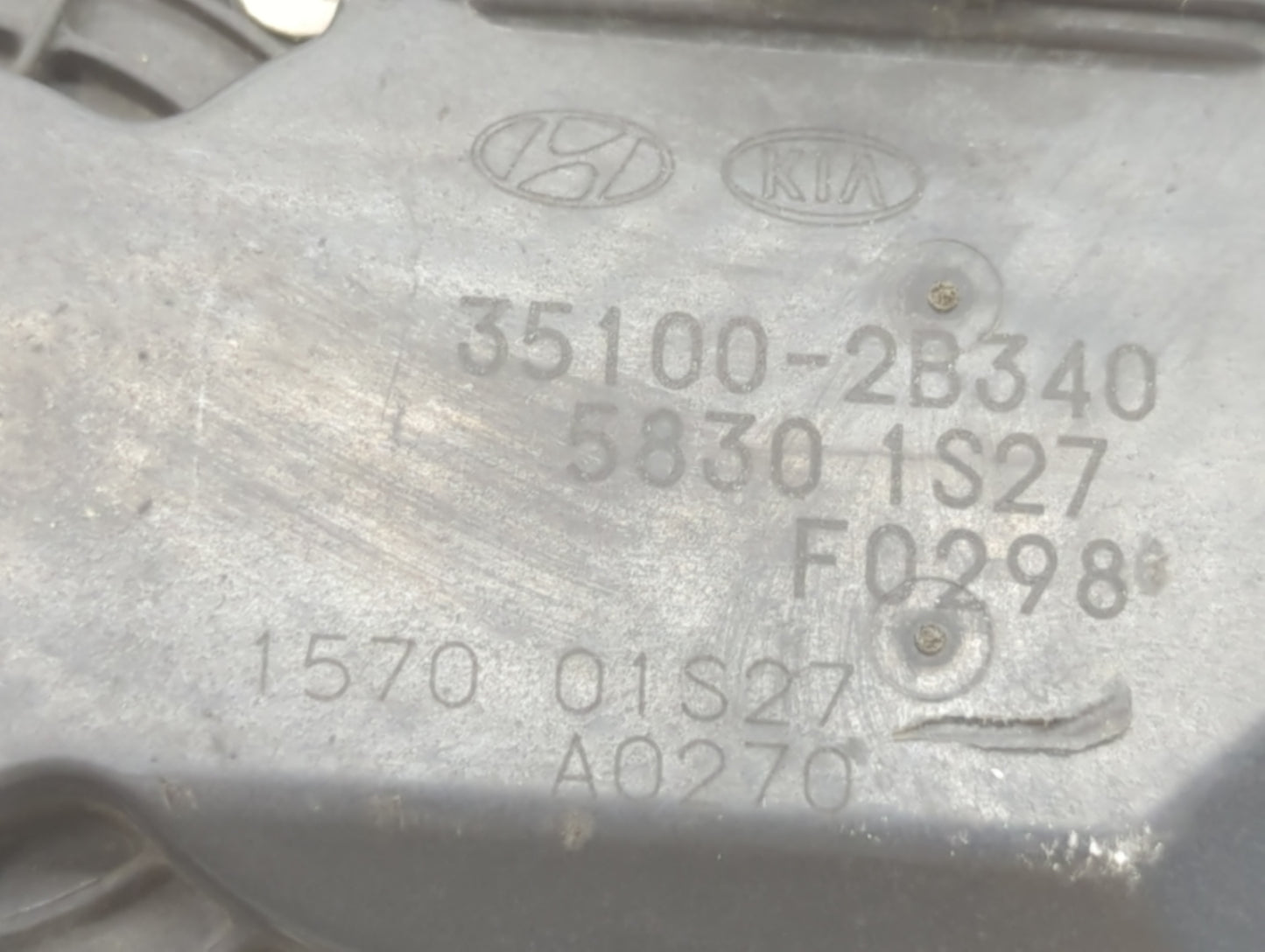 2015-2020 Hyundai Veloster Throttle Body P/N:35100-2B340 Fits Fits 2015 2016 2017 2018 2019 2020 2021 2022 OEM Used Auto Par