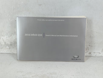 compare product 2016 Infiniti Q50 Owners Manual Book Guide P/N:0M16E0 0V37U1 OEM Used Auto Parts