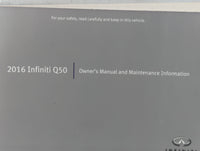 2016 Infiniti Q50 Owners Manual Book Guide P/N:0M16E0 0V37U1 OEM Used Auto Parts - Oemusedautoparts1.com