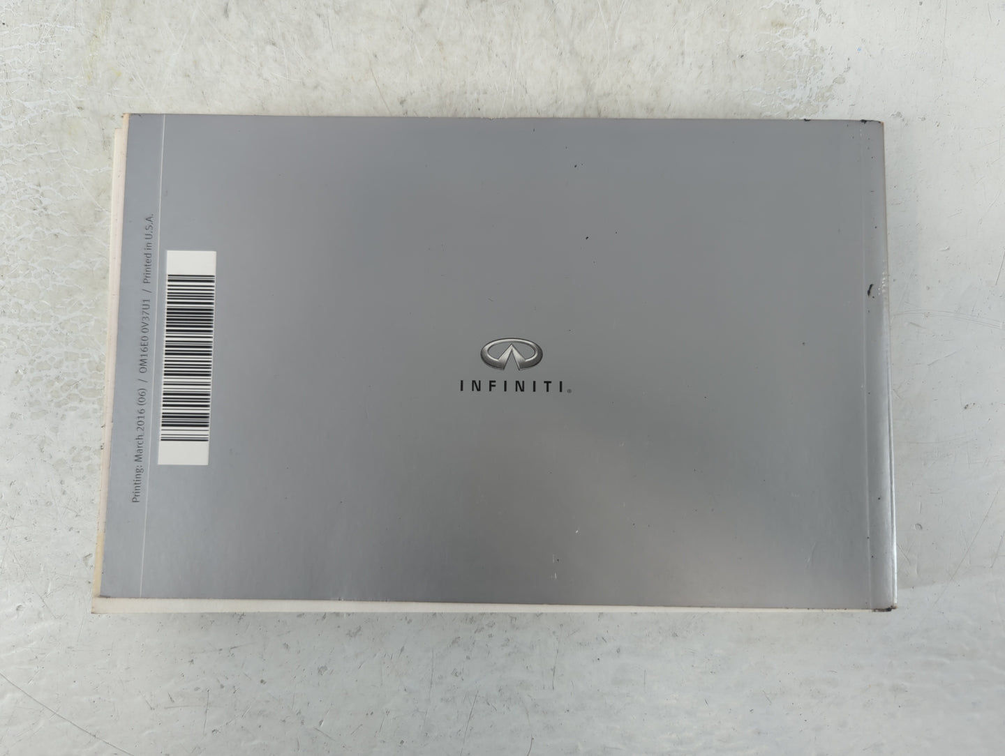 2016 Infiniti Q50 Owners Manual Book Guide P/N:0M16E0 0V37U1 OEM Used Auto Parts - Oemusedautoparts1.com