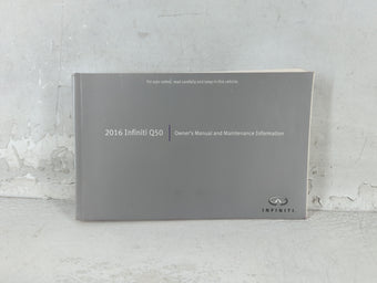 compare product 2016 Infiniti Q50 Owners Manual Book Guide OEM Used Auto Parts