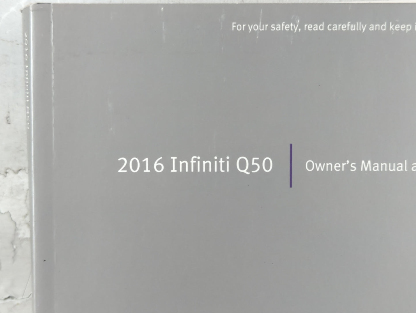 2016 Infiniti Q50 Owners Manual Book Guide OEM Used Auto Parts - Oemusedautoparts1.com