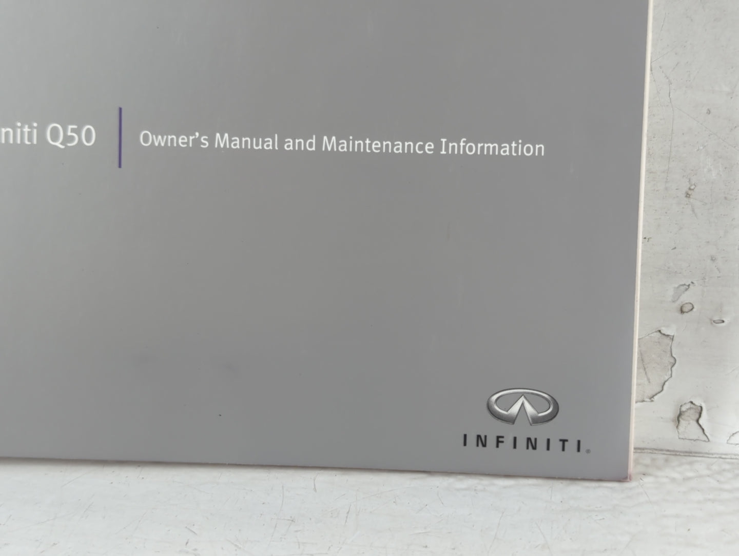 2016 Infiniti Q50 Owners Manual Book Guide OEM Used Auto Parts - Oemusedautoparts1.com