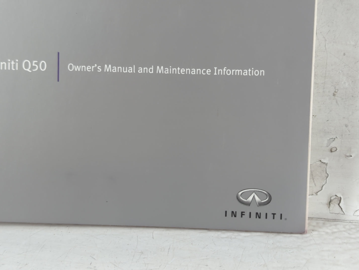 2016 Infiniti Q50 Owners Manual Book Guide OEM Used Auto Parts - Oemusedautoparts1.com