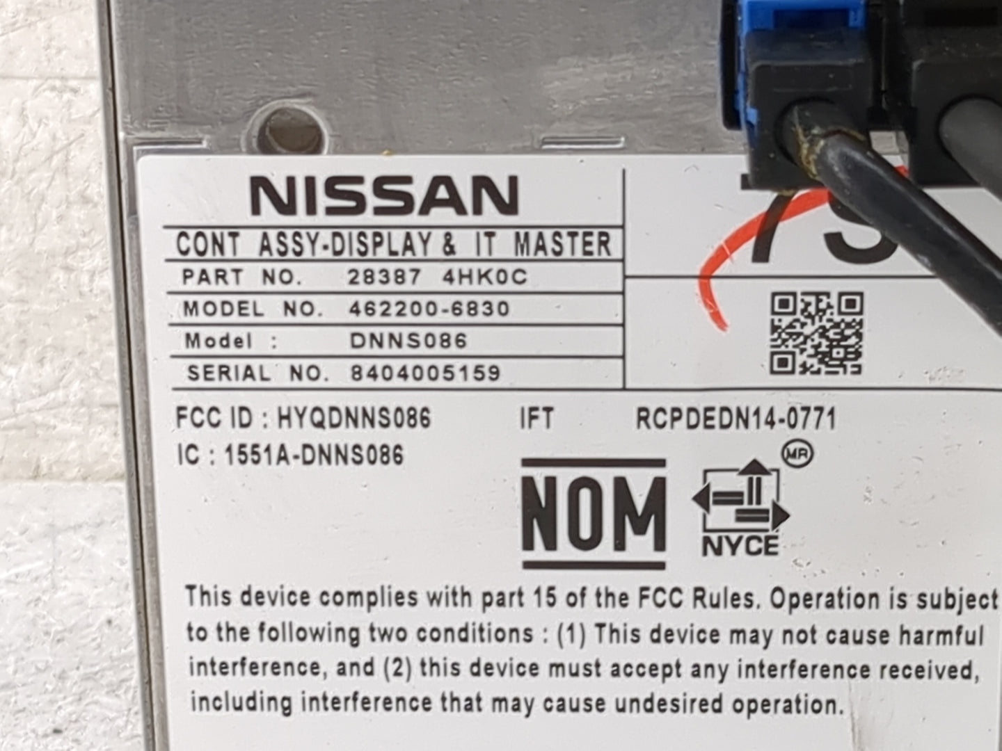 2016-2017 Infiniti Q50 Information Display Screen 1468299 - Oemusedautoparts1.com