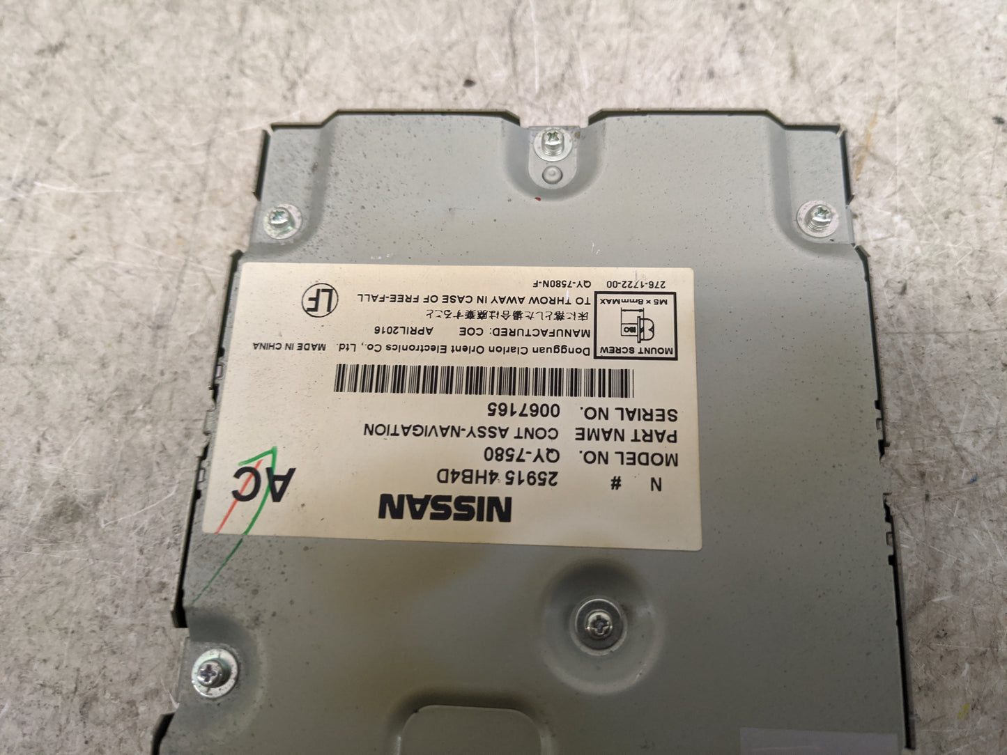 2016-2017 Infiniti Q50 Driver Assist Control Module 25915 4hb4d|qy-7580 - Oemusedautoparts1.com