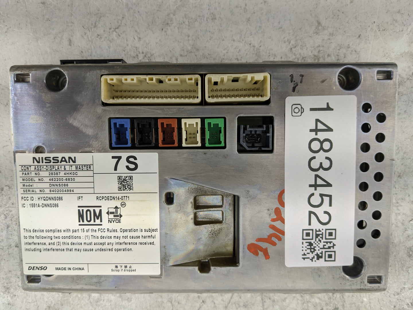 2016-2017 Infiniti Q50 Information Display Screen 1483452 - Oemusedautoparts1.com